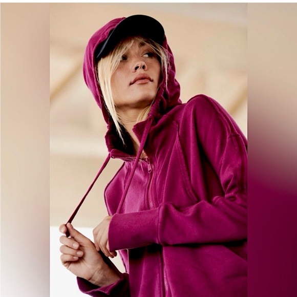 EUC Only One Disco Magenta Hoodie FP Movement by Free People Size M - Picture 2 of 4